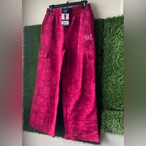 GAP Kids Pink Floral Fleece Pants